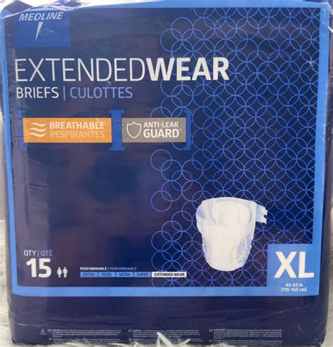 Medline Extended Wear Overnight Adult Briefs With Tabs Adult Diapers Xl
