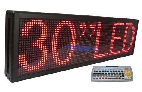 30x9 Red Led Programmable Scrolling Message Display Sign Indoor Board