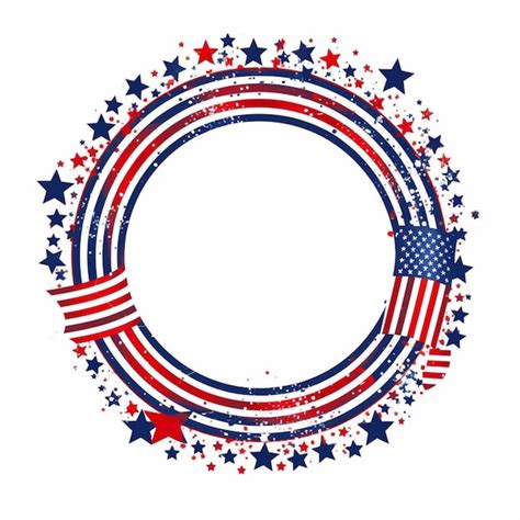 Premium Ai Image A Round Frame With Stars And Stripes In The Shape Of