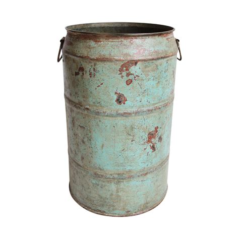 Vintage Painted Iron Barrel Chairish