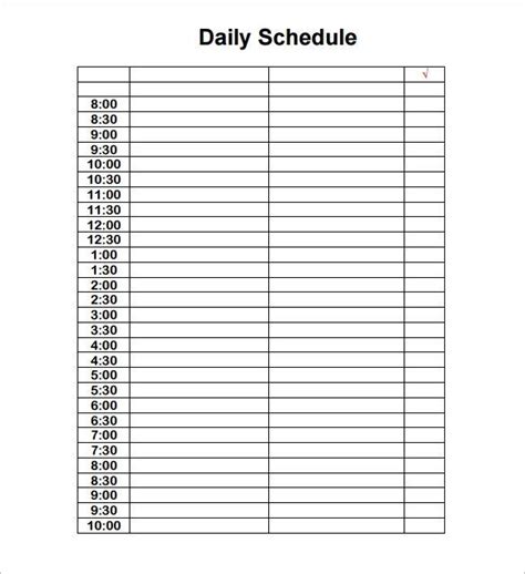 14 Free Daily Schedule Templates Ms Word Excel And Pdf Formats