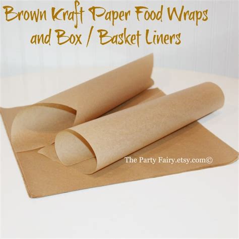 Brown Kraft Paper Food Wraps25 Sandwich Paperfood Basket