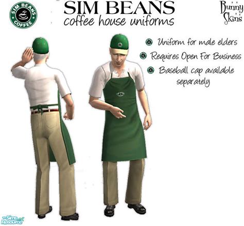 The Sims Resource Sim Beans Uniform For Elder Male