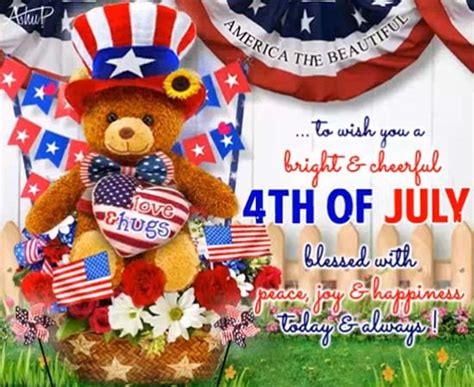 4th Of July Love And Hugs Free Happy Fourth Of July Ecards 123 Greetings