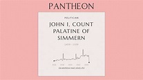 John I, Count Palatine of Simmern Biography | Pantheon