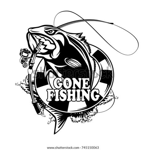 Saw something that caught your attention? Fishing Logo Bass Fish Rod Club Stock Vector (Royalty Free ...