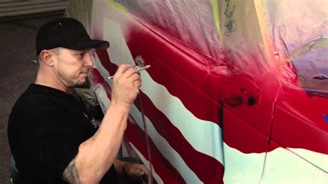How To Airbrush An American Flag On A Vehicle W Ryno Youtube