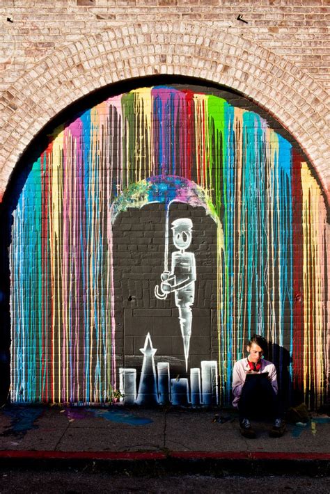 Colour Rain By Chris Wiedmann In San Francisco Street Art Utopia
