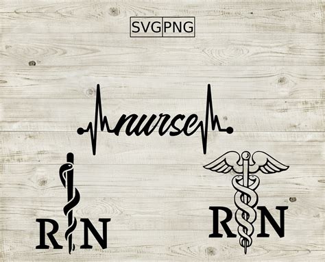 Registered Nurse Nurse Logo Clipart Design Svg For Print And Etsy Uk