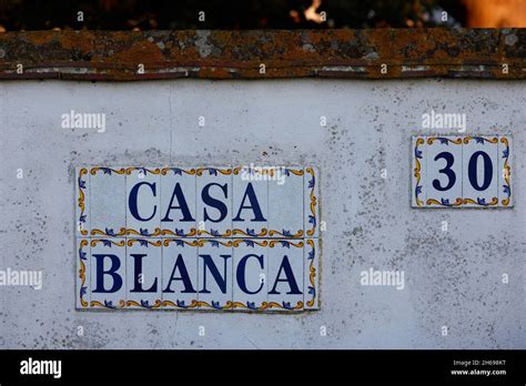 Spanish House Name Stock Photo Alamy
