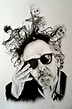 Tim Burton Pencil Portrait Drawing Print | etsy | Pencil portrait ...