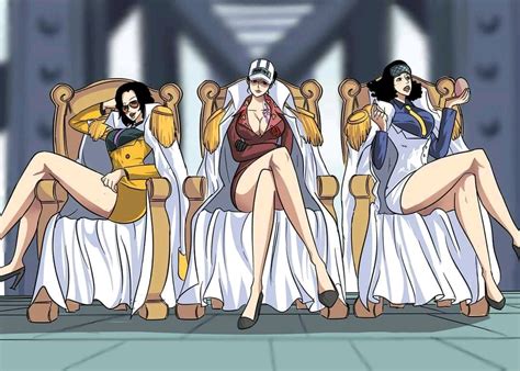 Rule 34 3girls Akainu Angry Aokiji Applying Makeup Arms Crossed Arms