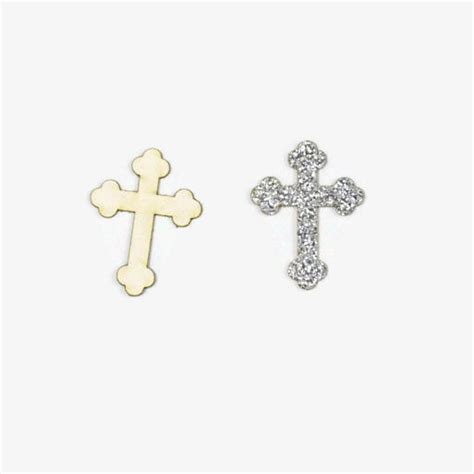 Silver Glitter Cross Confetti 100 Pieces Christening Decor Etsy
