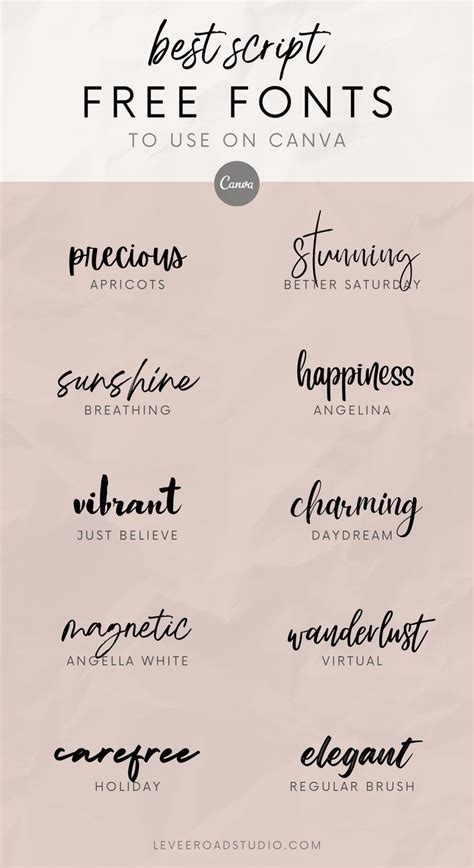 Canva Free Fonts Aesthetic Best Handwritten Script Fonts On Canva