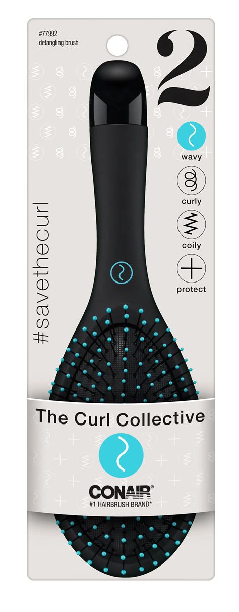 Conair Curl Collective Coily Wavy Detangle Brush Blue Tips Shop