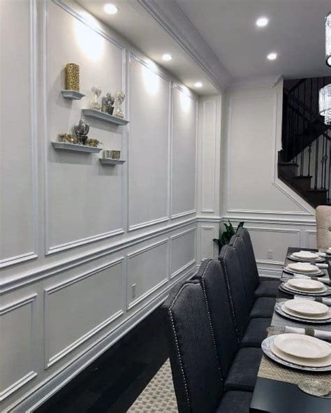 Adding a chair rail can make a sharp statement in any room. Top 70 Best Chair Rail Ideas - Molding Trim Interior Designs
