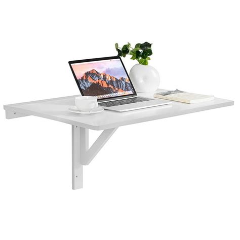 Wall Mounted Drop Leaf Table Folding Space Saving Hanging Laptop Desk