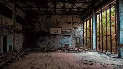 Pripyat Ukraine 2021 Abandoned School Gym In Chernobyl 3731931