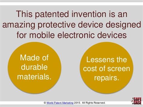 World Patent Marketing Invention Team Offers The Safe Case A Mobile
