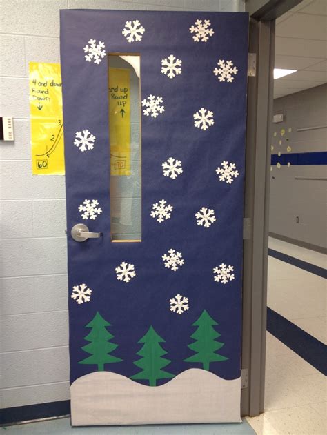 To download tutorial links at. My winter classroom door :) | Bulletin Boards | Pinterest