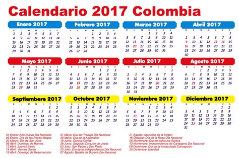 Calendario Con Festivos En Colombia Images