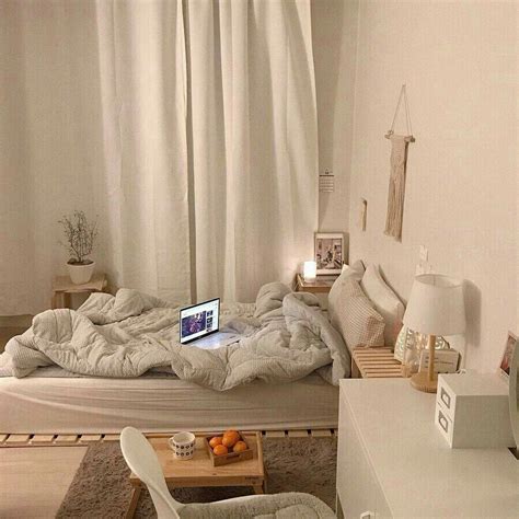 Bedroom Ideas Coffee Milk Tea Wooden Light Soft Minimalistic Aesthetic