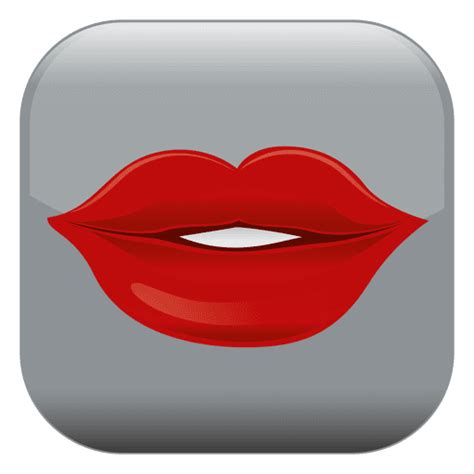 Los Labios Rojos Icono Cuadrado Descargar Pngsvg Transparente