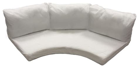 6 High Back Cushions For Curved Armless Sofa Contemporary Outdoor