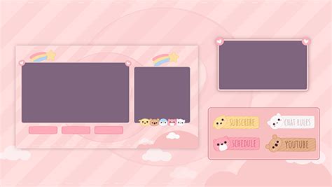 Cute Stream Overlay And Panels Desain Banner Desain Pamflet