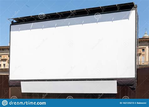 Big Projector Screen Stock Image Image Of Sunny Display 162125215
