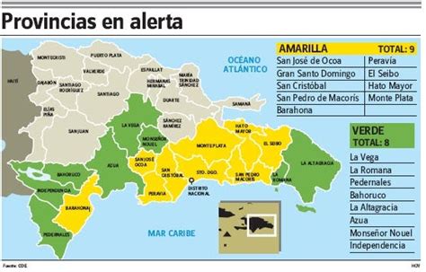Distrito Nacional Y 17 Provincias En Alerta