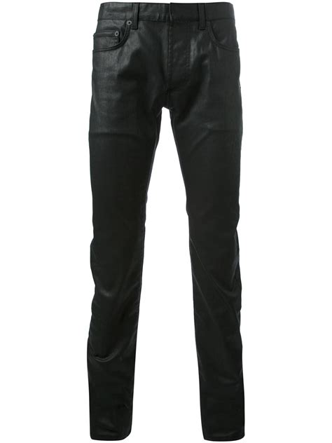 Pour avoir un jean près du corps, une seule solution messieurs : Dior Homme Coated Skinny Jeans in Black for Men - Lyst