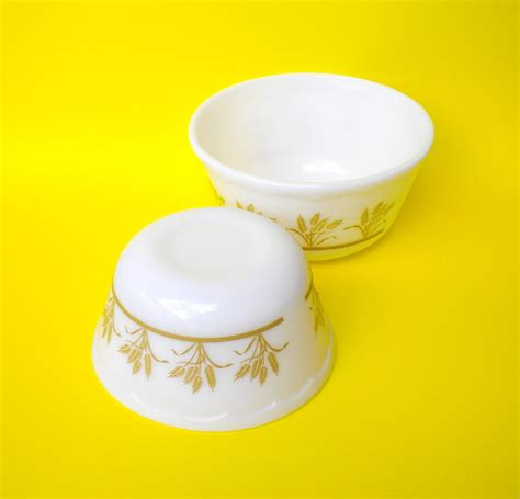 TWO Hazel Atlas Milk Glass Mixing Bowls With Scalloped Rim And Etsy