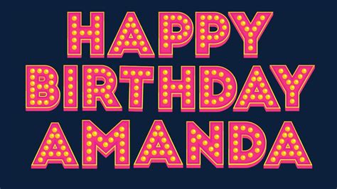 Happy Birthday Amanda Youtube