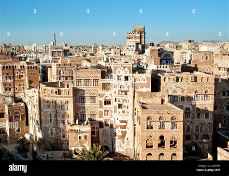Sanaa Old Town Yemen Traditional Yemeni Architecture Stock Photo Alamy