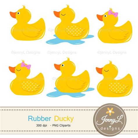 Rubber Duck Digital Papers And Clipart Set Rubber Ducky Animal For