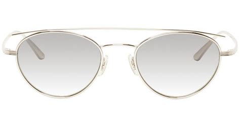 Oliver Peoples Rubber Silver Hightree Sunglasses For Men Lyst