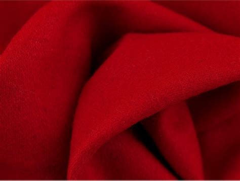 Woven Wool Coating Fabric Cardinal Red