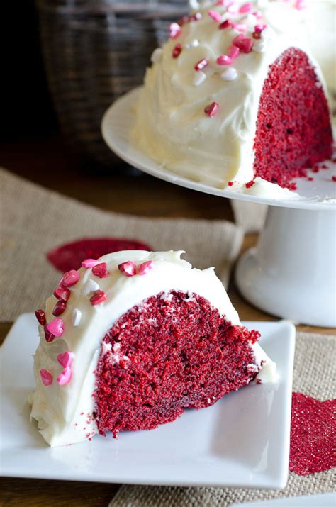 I had to try it 3 times till i get a near perfect and moist one. Red Velvet Bundt Cake with Cream Cheese Frosting