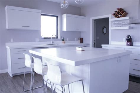Modern Corian Solid Surface Countertops In Hunter Nd Kitchen Color