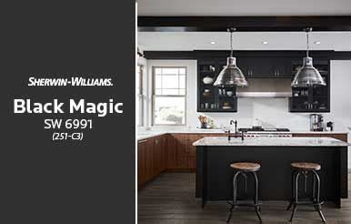 Get design inspiration for painting projects. Sherwin Williams Black Magic SW 6991 (251-C3) | Industrial ...