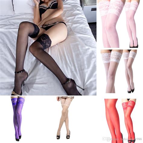 Sexy Womens Lace Top Stay Up Thigh High Stocking Over Knee Long Socks