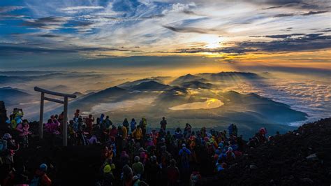 At The Top Of Mount Fuji In Japan © Nopasorn Kowathanakul