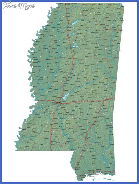 Large Detailed Roads And Highways Map Of Mississippi State Mapdome 7f3