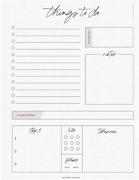 To Do Planner Notes Planner Daily Planner Pages Study Planner