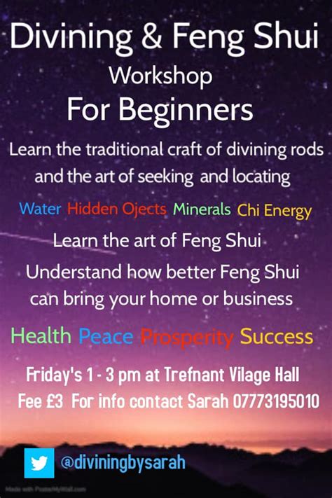Divining And Feng Shui Workshop For Beginners Trefnant Village Hall