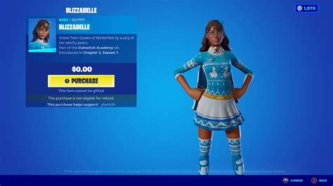 Fortnite Free Pc Blizzabelle Skin Preview In Item Shop Youtube