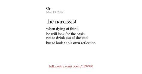 The Narcissist By Or Hello Poetry