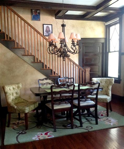 Gary suggests thinking outside the box and placing, for example, a chartreuse seat on the chair with a grey rug and a navy dining set. update the old. Simple updates to a traditional dining room · Little Victorian