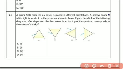 Q24 Sqp Science A Prism Abc With Bc As Base Is Placed In Different
